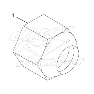 00334387  -  Nut - Hex Head Wheel, 9/16"-18