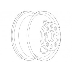 W0002405  -  Wheel Asm - 19.5x6, Offset 5.0, 8 Hole, White