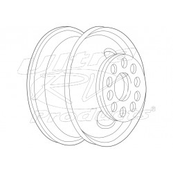W0002405  -  Wheel Asm - 19.5x6, Offset 5.0, 8 Hole, White
