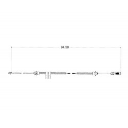15022040  -  Cable Asm - Park Brake Front (Foot Apply) 