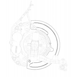 W0009973  -  Shield - Dust Brake Front Meritor 14x70 Quadraulic