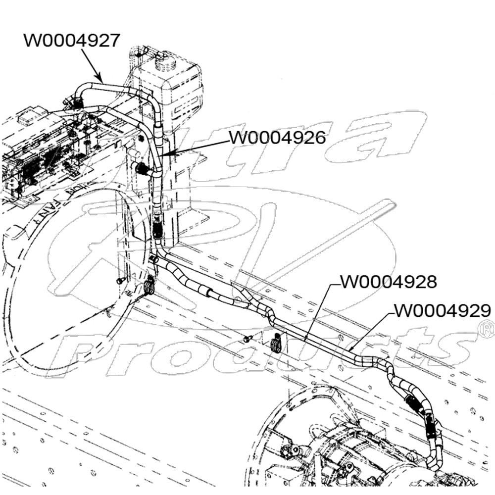 W0004929  -  Hose Asm - Transmission Outlet, Cooler Inlet