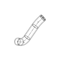 W0002010  -  Radiator Hose - Upper Front (L4B - 3.9L Cummins)