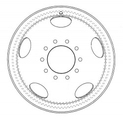 W0002144  -  Wheel-19.5x6 Oset 4.60 