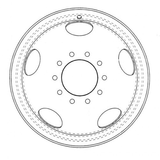W0002144 - Wheel-19.5x6 Oset 4.60 W0002144 - Wheel-19.5x6 Oset 4.60