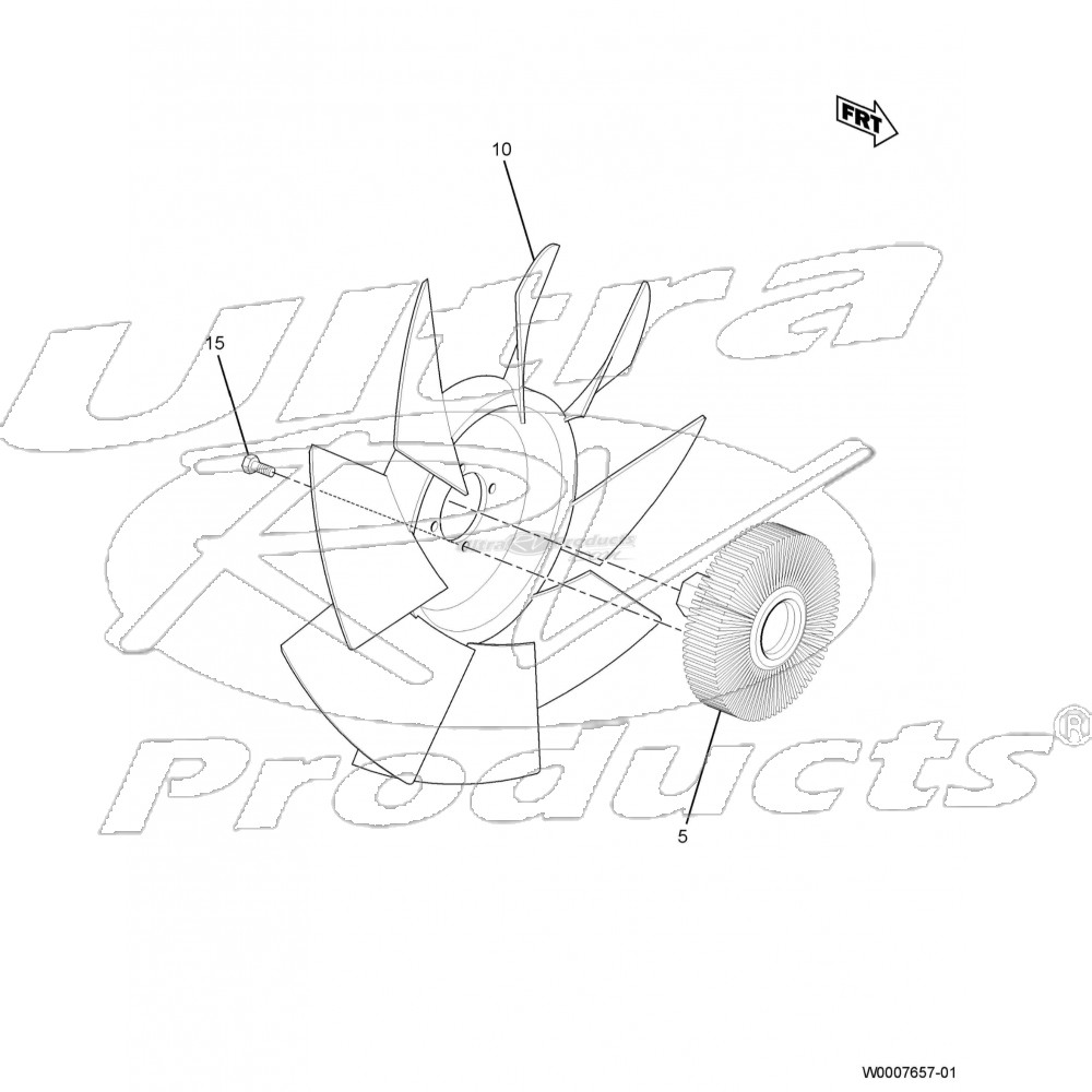 W0007657 Workhorse Fan Blade Asm With Clutch