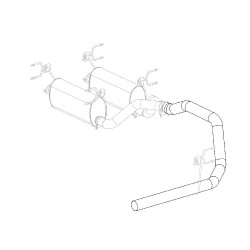 W0005672  -  Pipe Asm - Exhaust, Single Tail, 4" 