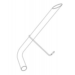 W0009848  -  Pipe Asm- Exhaust Tail RH