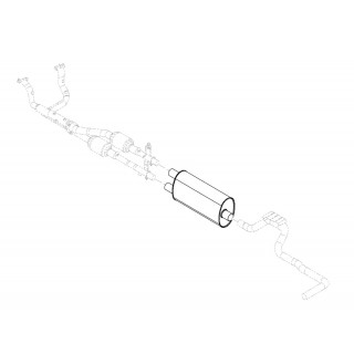 W0012318 - Muffler Asm - Exhaust With Hangers - Workhorse Parts