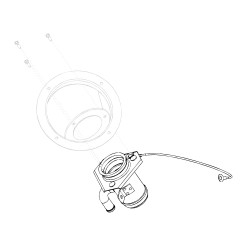 W0010860  -  Hose - Fuel Tank Filler, Tank Side, w/ Groundstrap
