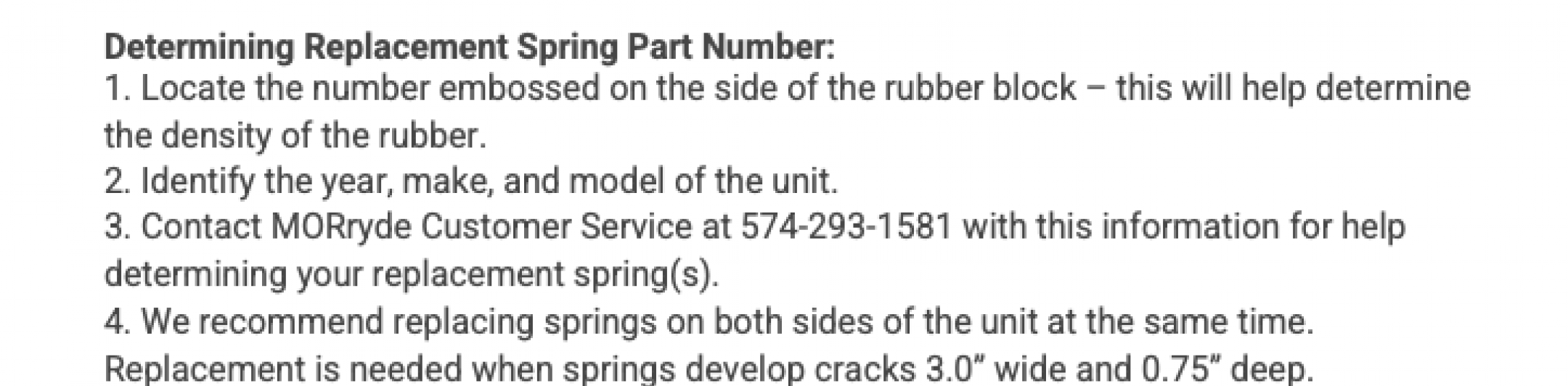 Mor/Ryde Rubber Springs