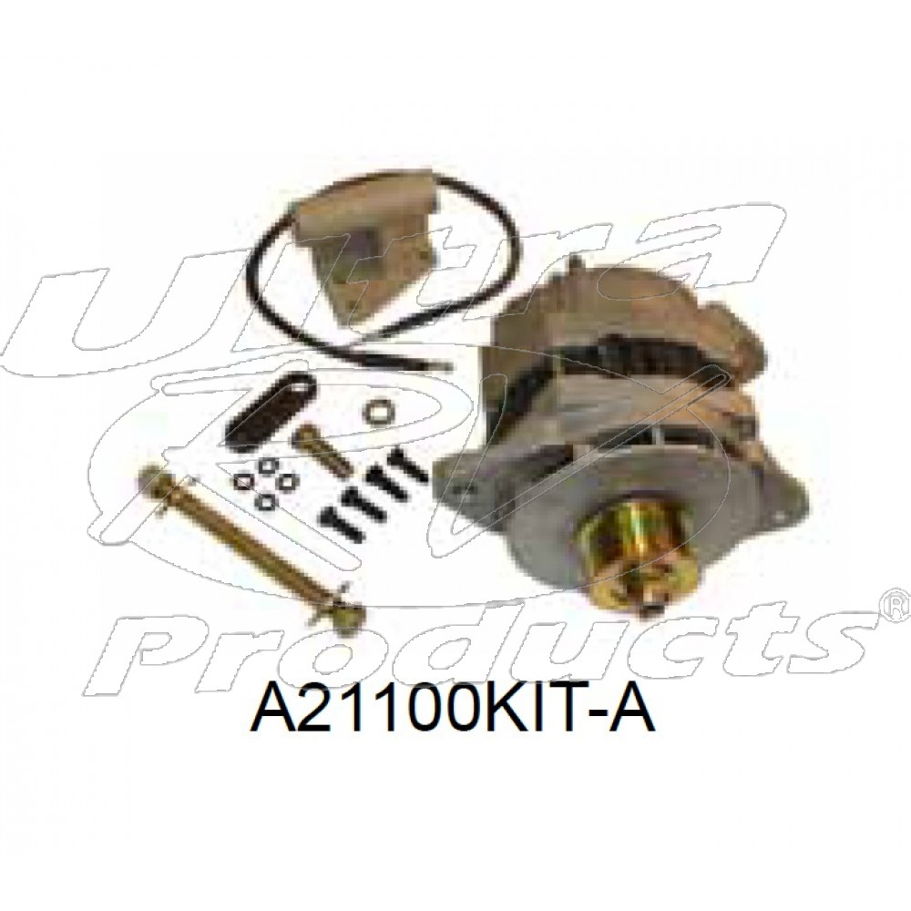 A21100KIT-A  -  GM P30, Kit, 4BT, 100 Amp, 21SI - Includes Brackets, Fasteners (Uses Belt K080550 NOT INCLUDED)