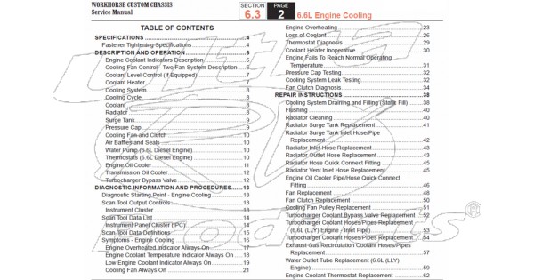 2005-2007 Workhorse Lf72 Engine Cooling Service Manual Download