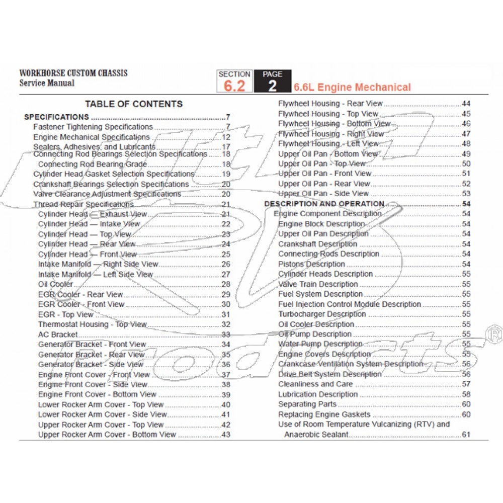 2005-2007 Workhorse LF72 Engine Mechanical Service Manual Download