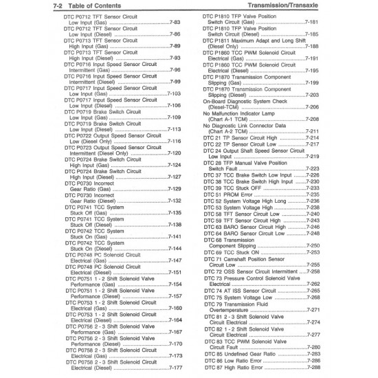 1998 Chevrolet P Series Transmission Service Manual Download