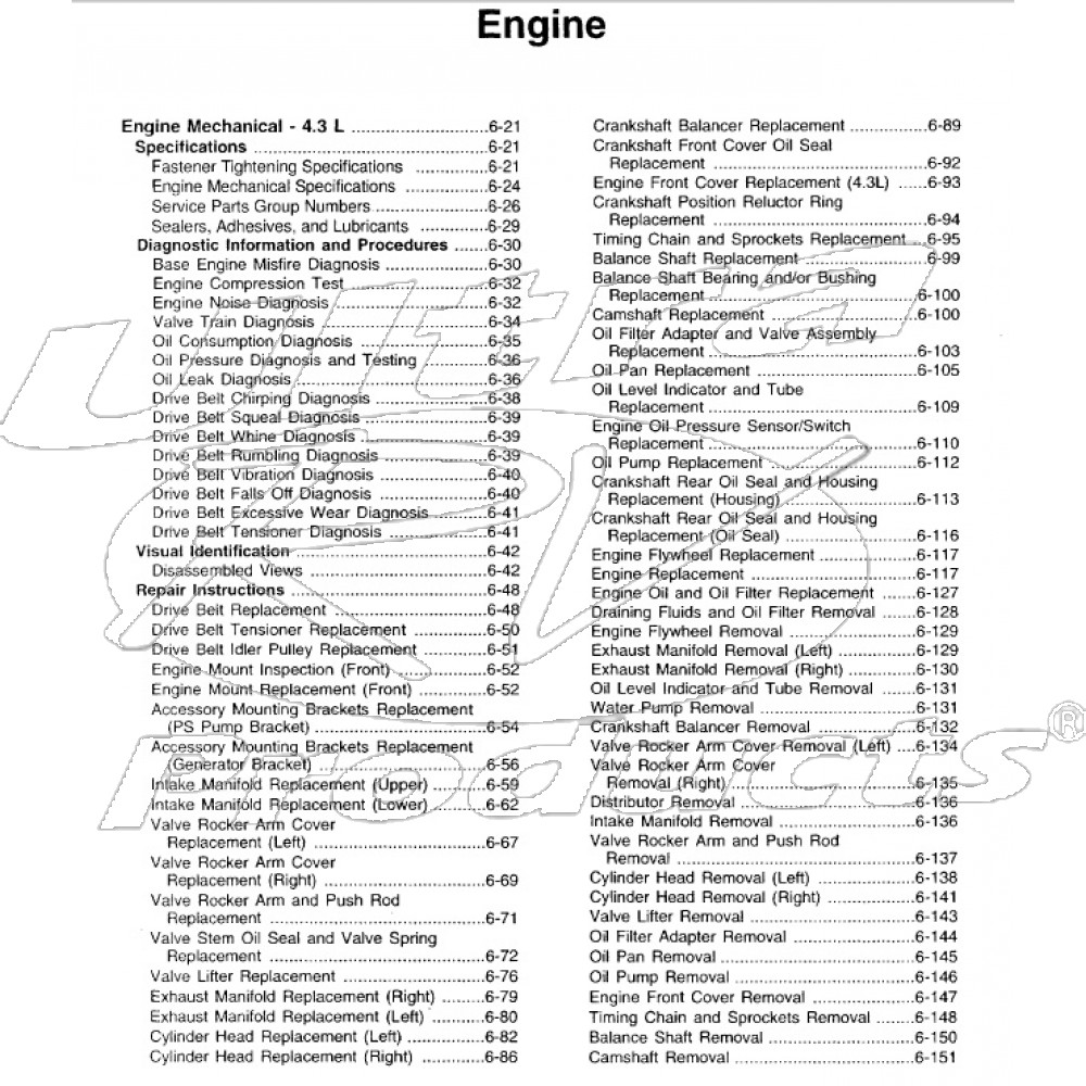 1999-2003 Workhorse Engines Service Manual Download