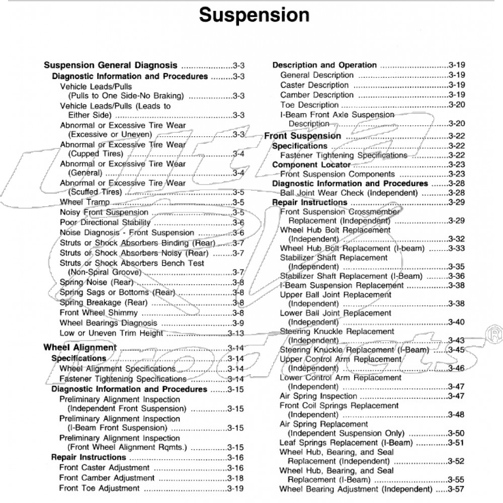 19992003 Workhorse Suspension Service Manual Download Workhorse Parts