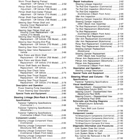 1999-2003 Workhorse Steering Service Manual Download