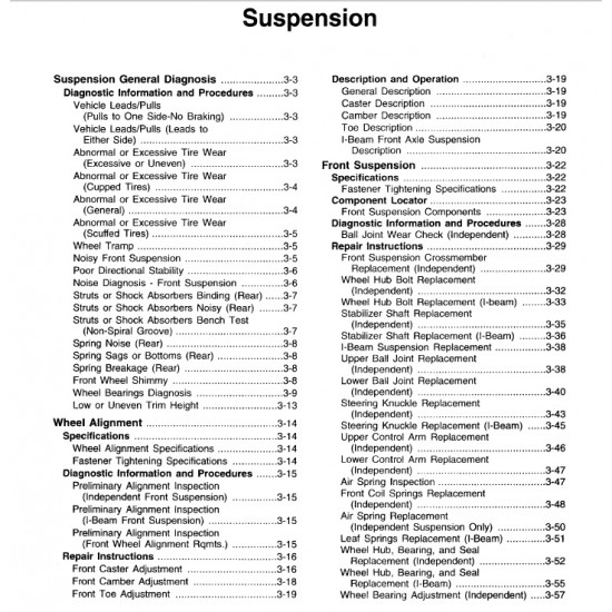 1999-2003 Workhorse Suspension Service Manual Download 1999-2003 Workhorse Suspension Service Manual Download