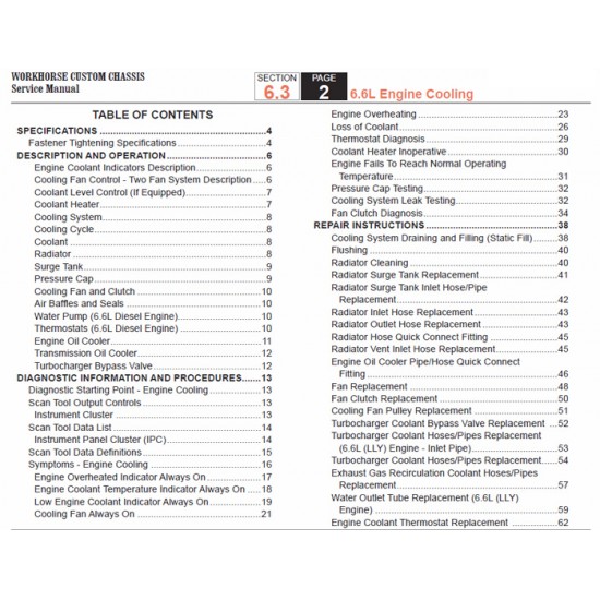 2005-2007 Workhorse LF72 Engine Cooling Service Manual Download 2005-2007 Workhorse LF72 Engine Cooling Service Manual Download
