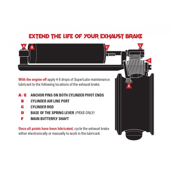 PacBrake C18037 SuperLube High-Heat Synthetic Lubricant for Exhaust Brakes