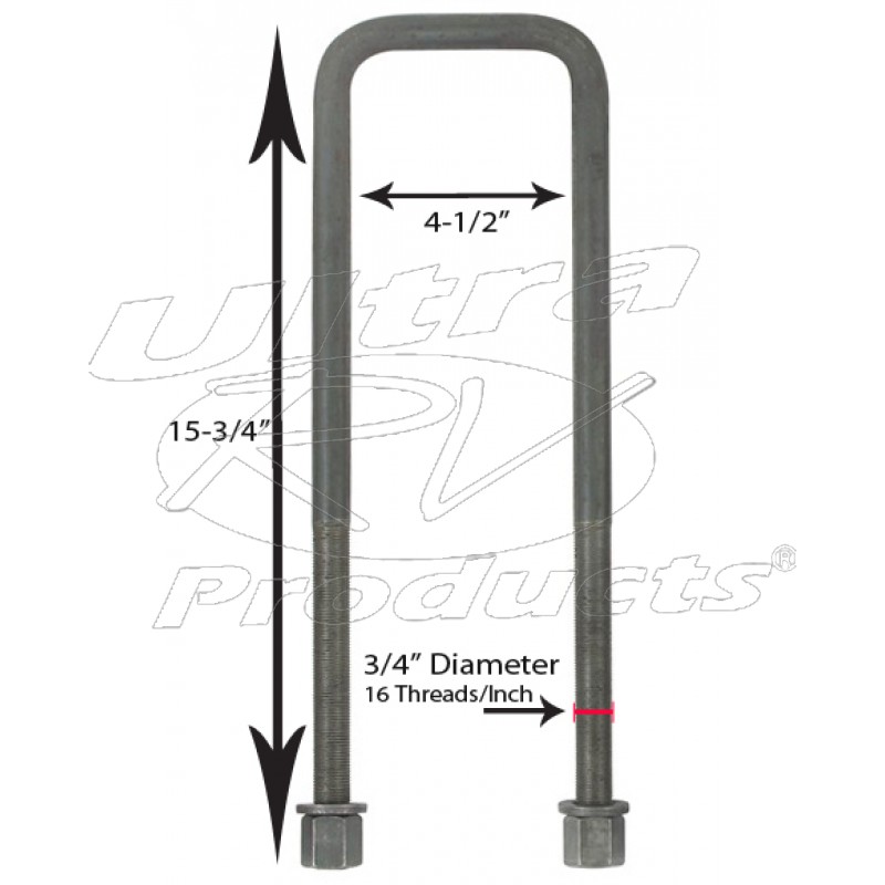 59005000 Extended UBolt Kit for Roadmaster AntiWay Bar Kit Roadmaster RV Suspension