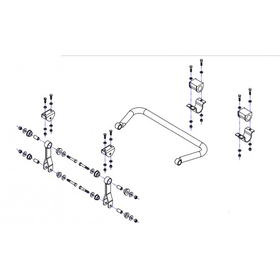1209-139 - Front Sway Bar for Freightliner XC with V-Ride 2015+ 1209-139 - Front Sway Bar for Freightliner XC with V-Ride 2015+