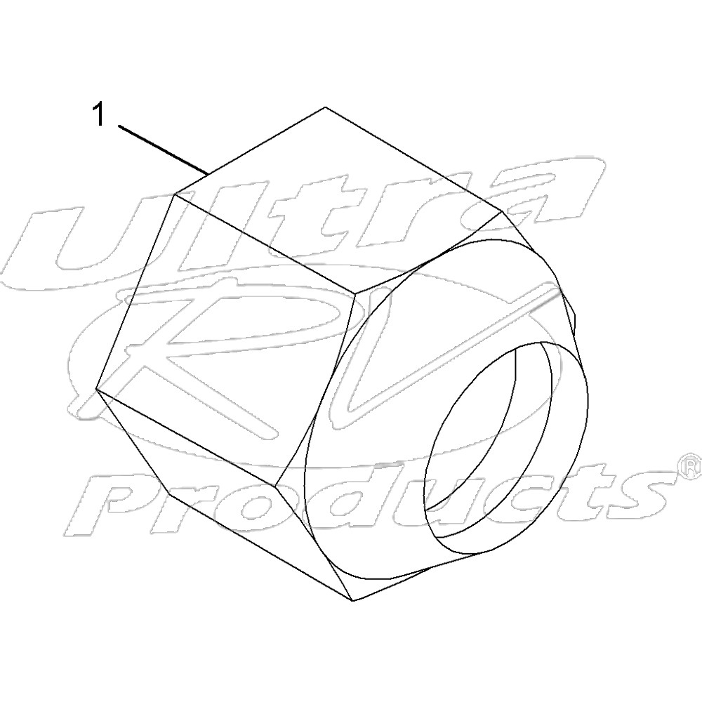00334387 Nut Hex Head Wheel, 9/16"18 Workhorse Parts