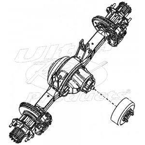 W0008123  -  Axle Asm - Rear (6.17 Ratio)(Dana 17060s/rd404)(70mm Quad)(w/park Brake)