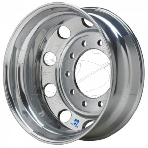 W0009567  -  Rear Wheel - Aluminum, 22.5 x 7.5, Offset 6.28, 8 Hole (Inside Polished)