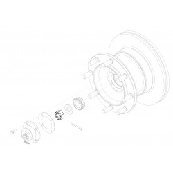 W8000021  -  Nut - Front Wheel Bearing (Spindle Nut) 