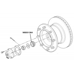 W8001364-B - Front Wheel Outer Bearing (Bearing Cone Only - Race Sold Separately)