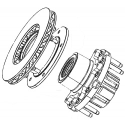 W8003602  -  Hub & Rotor Asm - (Dana Model 80) (Dual Rear Wheels)