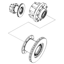 W8003609  -  Hub & Rotor Asm - (dana Model 70) (drw)