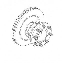 W8810510  -  Front Brake Rotor w/ Hub & Exciter Ring (JB8 - Disc/Drum w/ IFS)
