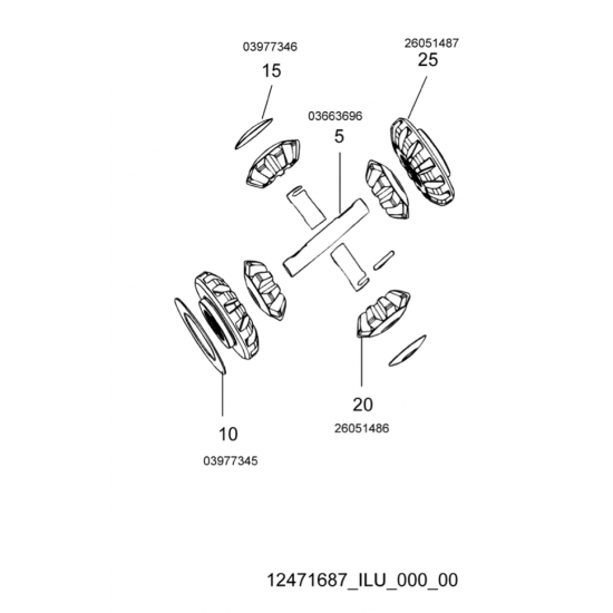 12471687  -  Gear Kit-diff Si & Pinio  