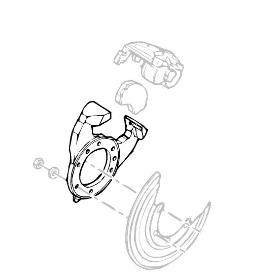 15709234  -  Plate -Rear Brake Caliper Mount, RH 15709234  -  Plate -Rear Brake Caliper Mount, RH