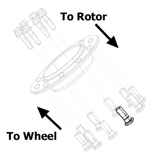 W8002478  -  5/8-18 Front Wheel Stud