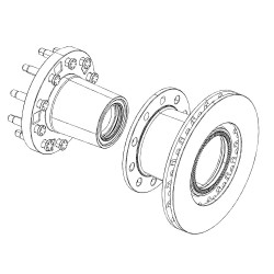 W8003606  -  Hub & Rotor Asm - (dana  M70- M70/m80)(srw)