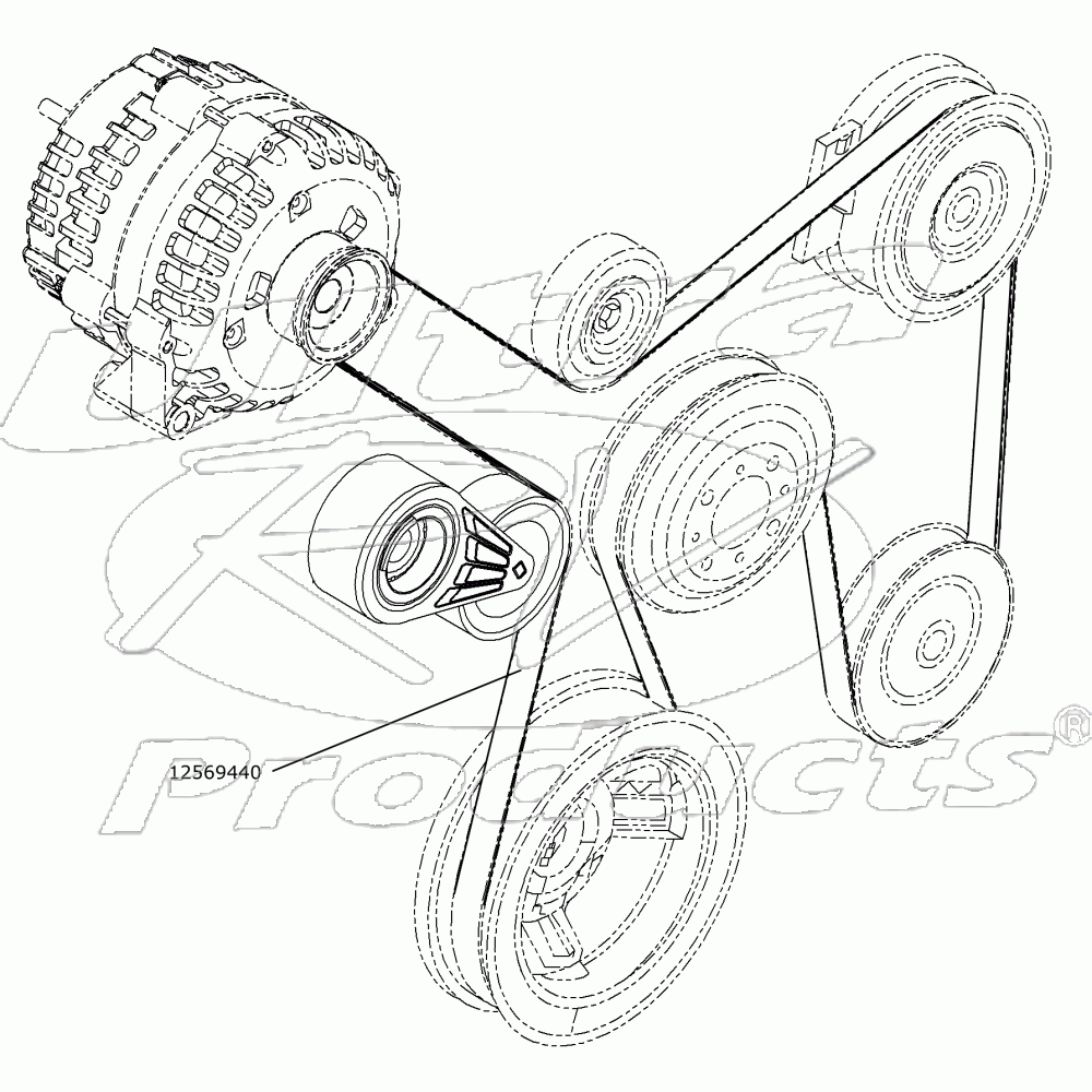 12569440 Workhorse P32 Chassis 8 1l Drive Belt