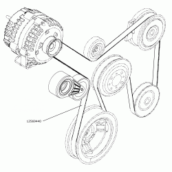 12569440 - Workhorse P32 Chassis 8.1L Serpentine Drive Belt