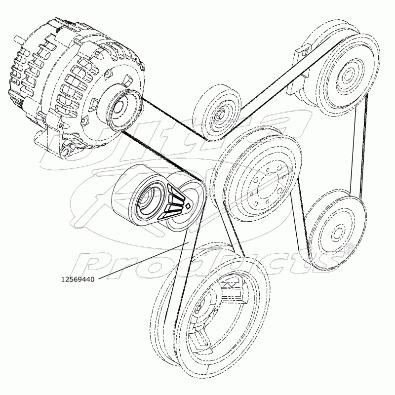12569440 Workhorse P32 Chassis 8 1l Drive Belt