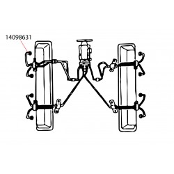 14098631  -  Cylinder 1 Fuel Injection Feed Line (L57 - 6.5L Diesel Mechanical Injection)