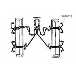 14098632  -  Cylinder 2 Fuel Injection Feed Line (L57 - 6.5L Diesel Mechanical Injection)
