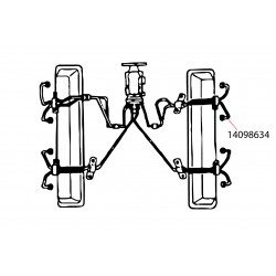 14098634  -  Cylinder 4 Fuel Injection Feed Line (L57 - 6.5L Diesel Mechanical Injection)