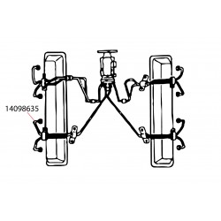 14098635  -  Cylinder 5 Fuel Injection Feed Line (L57 - 6.5L Diesel Mechanical Injection)