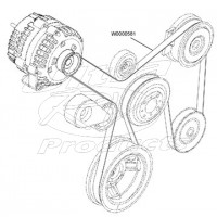 W0000581 Workhorse W Series Chassis 8 1l Drive Belt Workhorse Parts
