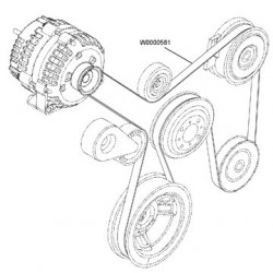 W0000581 - Workhorse W-Series 8.1L Serpentine Drive Belt