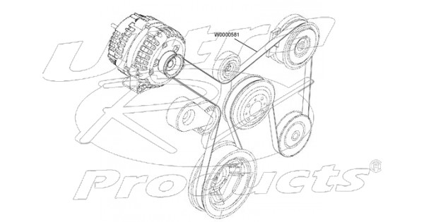 W0000581 - Workhorse W-Series 8.1L Serpentine Drive Belt