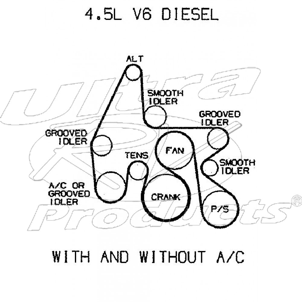 W0009741 - Belt-serpentine Engine Without A/c Comp - Workhorse Parts